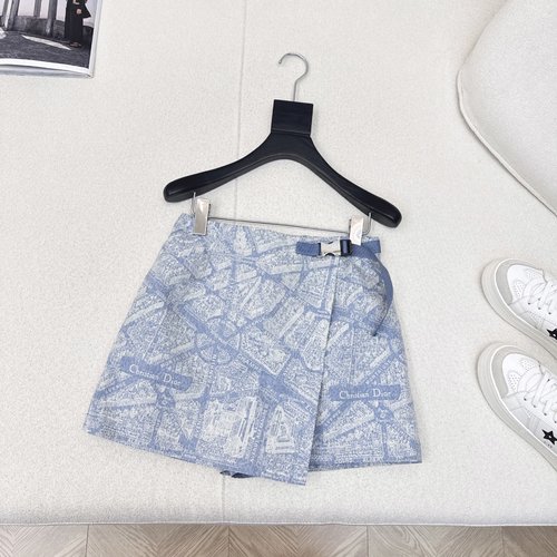 Dior Classic Elastic-Waist Skirt with Taffeta Jacquard