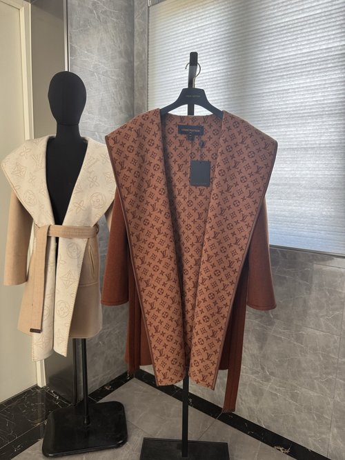 Louis Vuitton Exquisite Wrap-Style Double-Sided Wool-Silk Blend Overcoat