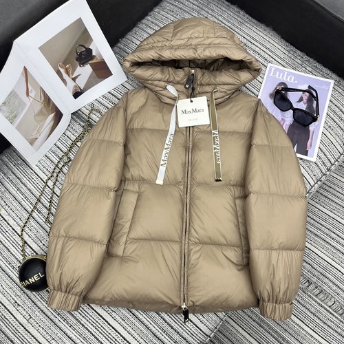 Max Mara Recommended Max Series Hooded Down Jacket with Embroidered Details