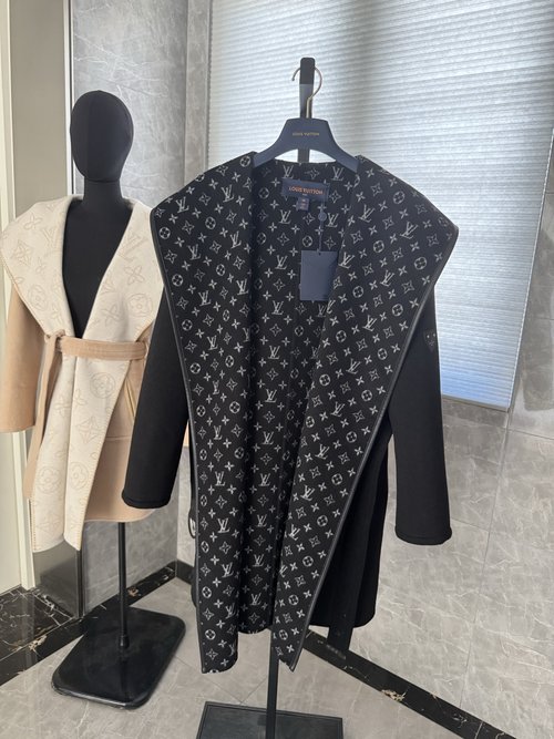 Louis Vuitton Silk - Wool Blend Wrap Coat: Exquisite & Timeless