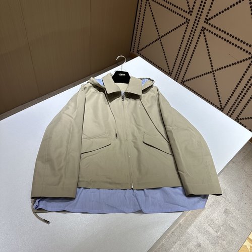 Loewe Sophisticated and Versatile Windbreaker Coats Made from Custom Fabric