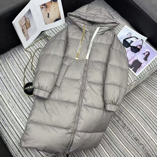 Max Mara New Hooded Down Jacket Filled with White Goose Down
