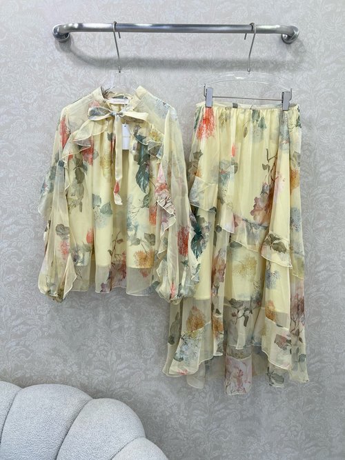 Zimmermann Zimmerman Rose Series Printed Loose-Fit Suit