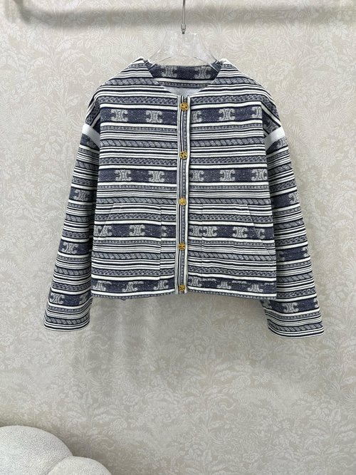 Celine Striped Logo Jacket, a Versatile and Stylish Piece