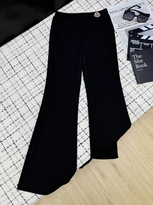 Moncler Logo-Embellished Flared Bottoms, Leg-Lengthening Illusion