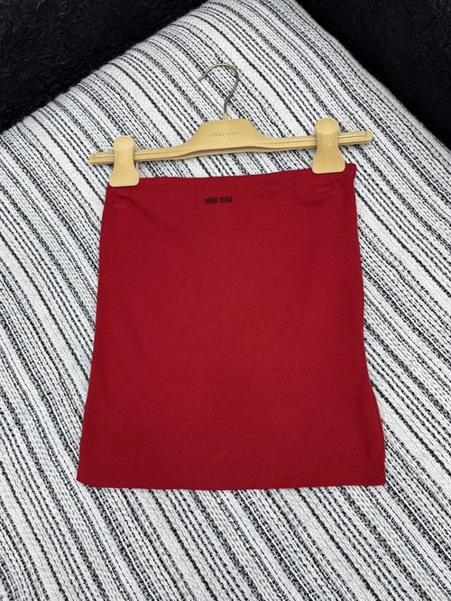 Miu Miu Classic Solid Silk-Cotton Knit Bustier, Slimming and Elegant