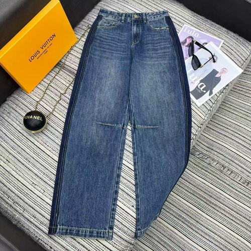 Louis Vuitton Contrast Edge Denim Straight Pants