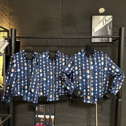 Louis Vuitton Chain Print Reversible Jacket in High-End Satin Fabric