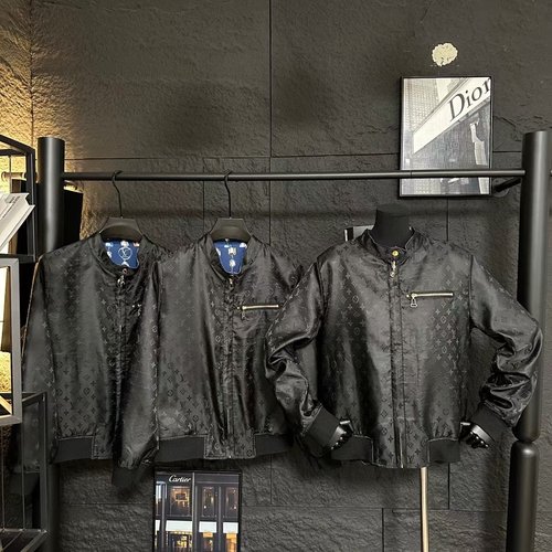 Louis Vuitton Chain Print Reversible Jacket in High-End Satin Fabric