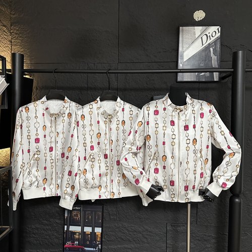 Louis Vuitton Chain Print Reversible Jacket in High-End Satin Fabric