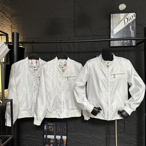 Louis Vuitton Chain Print Reversible Jacket in High-End Satin Fabric