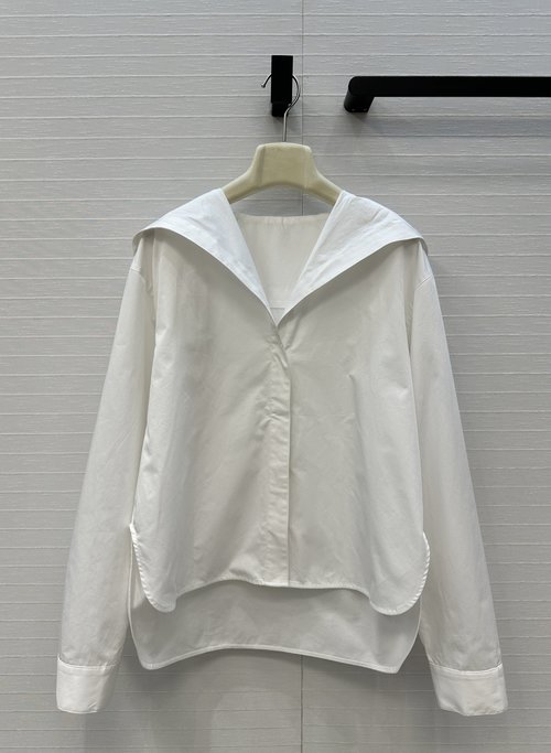 Alaia Exclusive Initial Release: Simple Hooded V - Neck Shirt in Imported Cotton