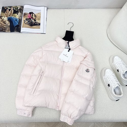 Moncler Short Stand-Collar Down Jacket with High-Quality White Goose Down, Imported Fabric