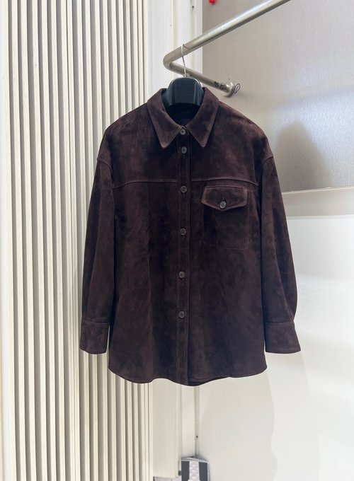 Brunello Cucinelli Trendy Suede Jacket Made of Imported Turkey Mixed Lambskin