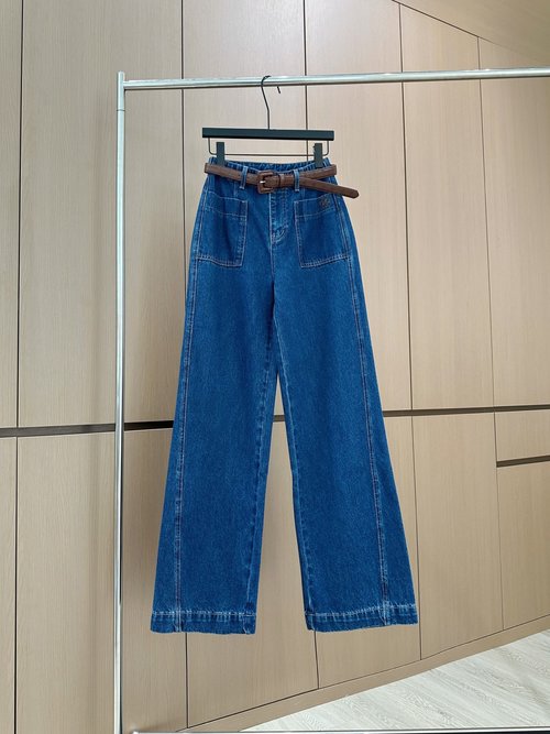 Loewe Double-pocket Embroidered Logo Jeans for Daily Commute