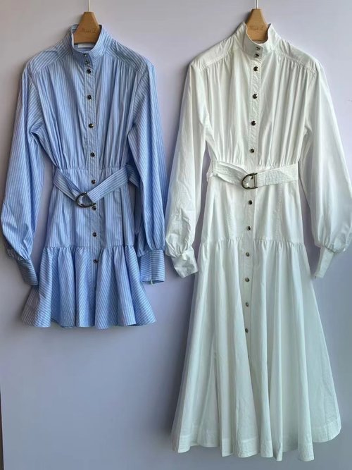 Zimmermann Cotton Striped Utility Shirt with High Collar for Practical Use