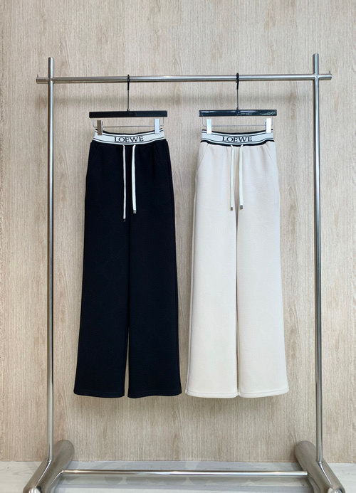 Loewe Original Quality Jacquard Ribbon Athletic Casual Trousers