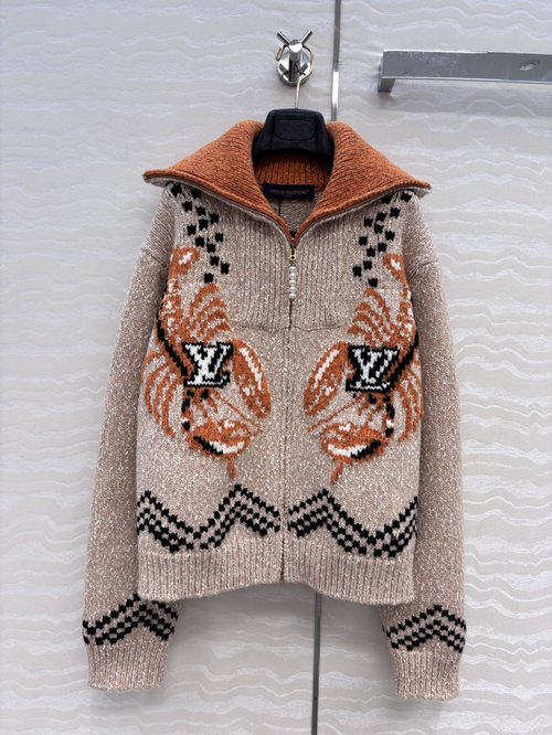 Louis Vuitton Exclusive First-Release L x Nigo Monogram Jacquard Zip-Up Blazer