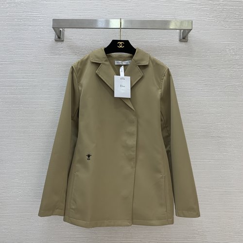 Dior Logo Buttons Side-hidden Placket Windbreaker