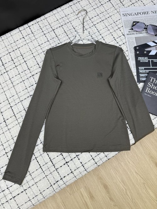 Loewe Imprinted Emblem Long-Sleeve Tees, Minimalist Chic