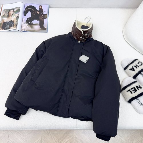 Loewe Original Quality Down Jacket with Removable Lamb Wool Collar