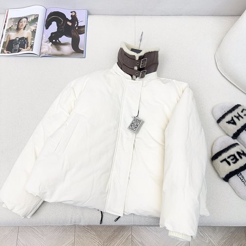 Loewe Original Quality Down Jacket with Removable Lamb Wool Collar
