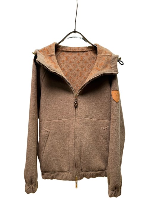 Louis Vuitton Camel Baseball Jacket in Wool-Silk Blend with Standard Dust Bag