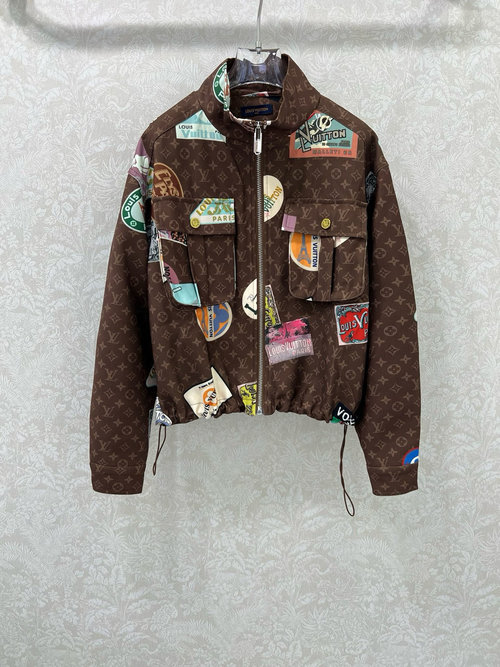 Louis Vuitton Classic Monogram Printed Jacket with Custom Hardware