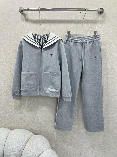 Dior Navy Reversible Set with Embroidered Details for All Occasions