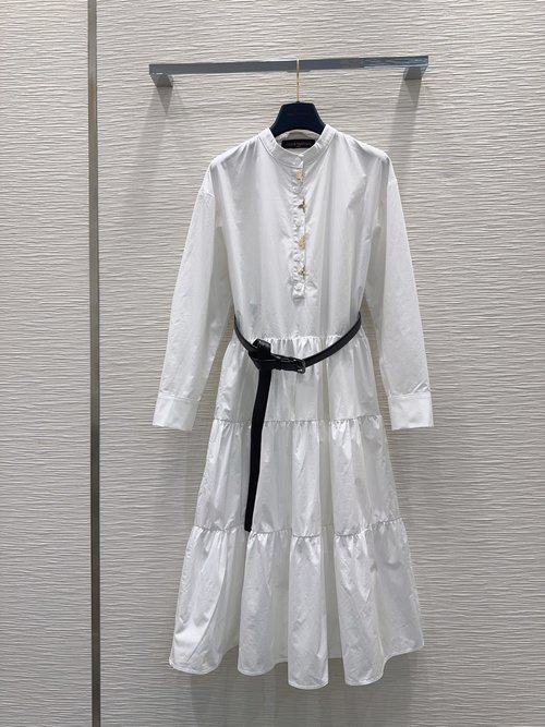 Louis Vuitton Low-Key Luxury Shirt Dress with Custom Fabric