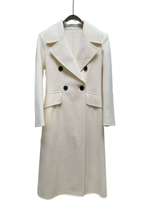 Max Mara Classic Long Wool-Cashmere Coat with Dust Bag in Black, Camel, and White