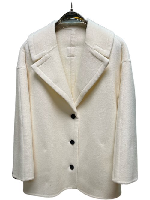 Loewe Casual Woolen Coat with 90% Wool and 10% Cashmere