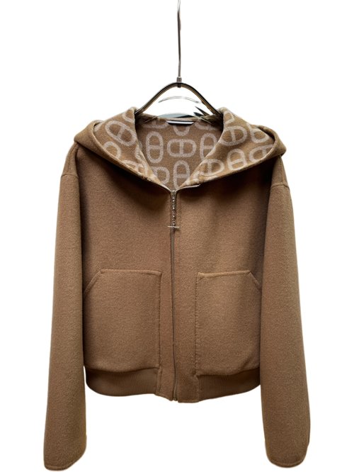 Hermes All-Cashmere Coat with Dust Bag in Khaki, Orange, Ivory, and Blue