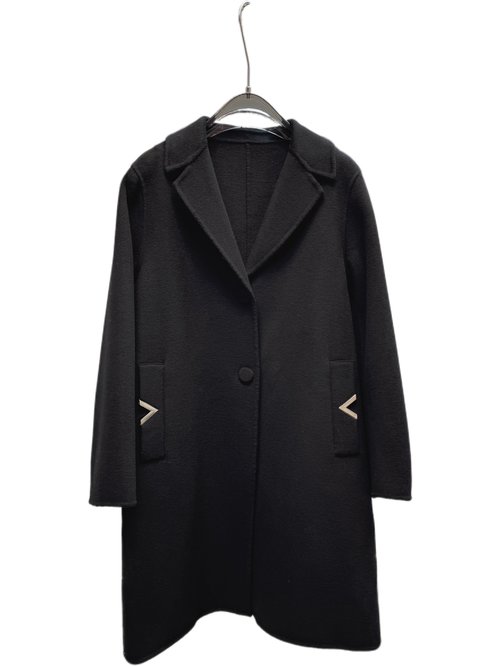 Valentino Long Wool Coat with Dust Bag, 90% Wool 10% Cashmere, Black, Camel, White