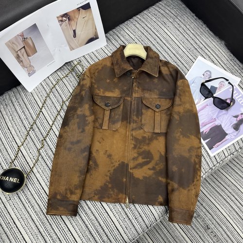 Miu Miu Recommended Miu Series 100% Sheepskin Collared Coat, High - End