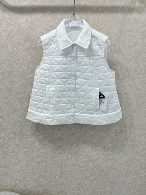 Moncler A - Line Wicker - Patterned Cotton Vest, Windproof and Classic