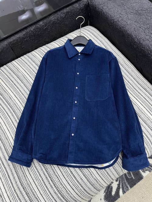 Chanel High-end Corduroy Coat with Customized Buttons and Print Lining