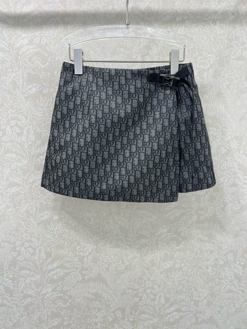 Dior New Jacquard Series: Brand Emblem Shorts Skirt
