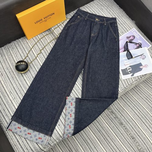 Louis Vuitton Recommended Logo-Printed Straight-Leg Jeans