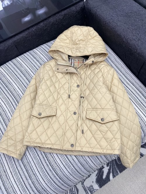 Burberry Original Customized Hooded Zip Cotton Coat with Classic Lining