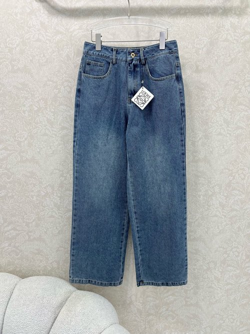 Loewe Jeans with Customized Hardware and Back Pocket Leather Label