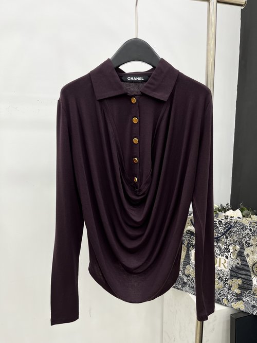 Chanel Vintage Series Embellished Collar Top with Original Elegance