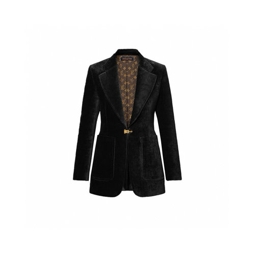 Louis Vuitton Custom Velvet Slim-Fit Suit Jacket with Logo Lining