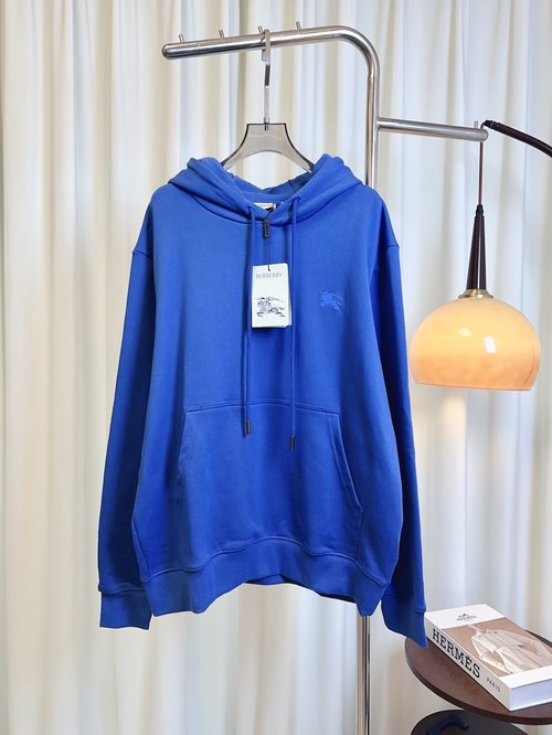 Burberry Custom Embroidered & Printed Logo Hoodie, Breathable & Soft