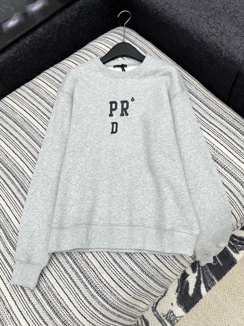 Prada Color-Blocked Round Neck Sweatshirt with Thick Fabric and Various Styles