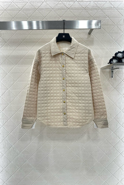 Moncler Lightweight Checked Cotton Jacket with Wind - Resistant Design