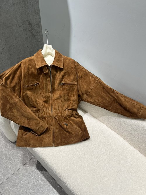 Yves Saint Laurent Chic Camel-Colored Classic-Style Jacket