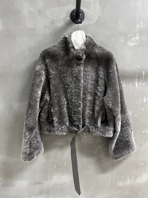 Loewe Elegant Fur - Trimmed Garment with Sweet - Edgy Retro Appeal