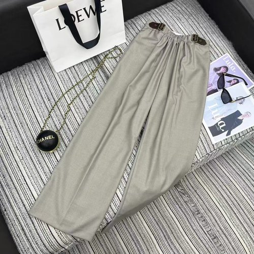 Loewe Highly Recommended: New LOE Leather-Belted Straight-Leg Trousers