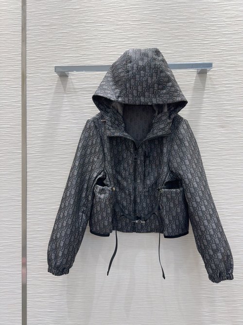 Dior Stylish Jacquard Windbreaker and Trousers Set with Distinctive Details